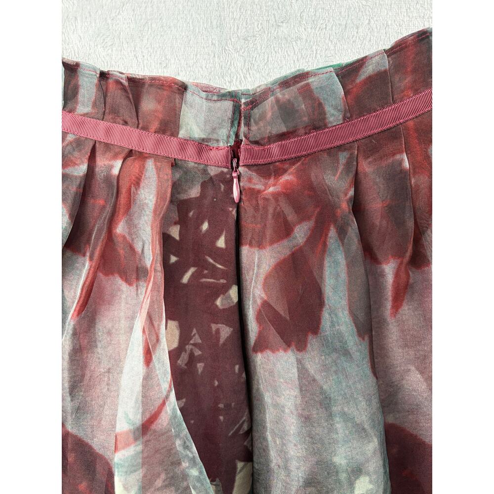 Peruvian Connection Sheer Floral Flowy Skirt - Multi Color - Size 4 - Picture 8 of 9